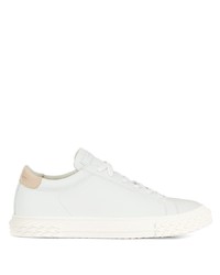 weiße Leder niedrige Sneakers von Giuseppe Zanotti