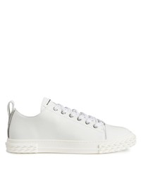 weiße Leder niedrige Sneakers von Giuseppe Zanotti