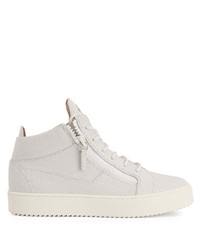 weiße Leder niedrige Sneakers von Giuseppe Zanotti