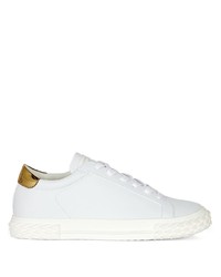 weiße Leder niedrige Sneakers von Giuseppe Zanotti