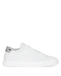 weiße Leder niedrige Sneakers von Giuseppe Zanotti