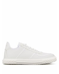 weiße Leder niedrige Sneakers von Giuseppe Zanotti