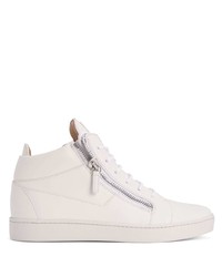 weiße Leder niedrige Sneakers von Giuseppe Zanotti