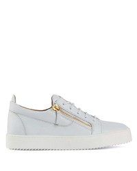 weiße Leder niedrige Sneakers von Giuseppe Zanotti