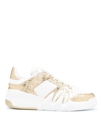 weiße Leder niedrige Sneakers von Giuseppe Zanotti