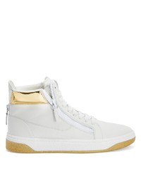 weiße Leder niedrige Sneakers von Giuseppe Zanotti