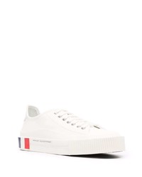 weiße Leder niedrige Sneakers von Moncler