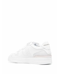 weiße Leder niedrige Sneakers von Philipp Plein