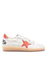 weiße Leder niedrige Sneakers von Golden Goose