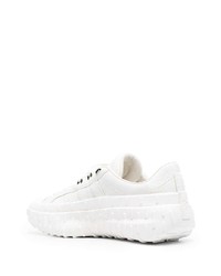 weiße Leder niedrige Sneakers von Y-3