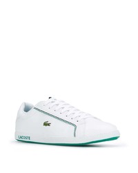 weiße Leder niedrige Sneakers von Lacoste