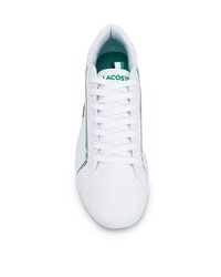 weiße Leder niedrige Sneakers von Lacoste