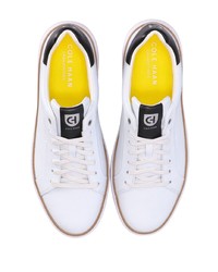 weiße Leder niedrige Sneakers von Cole Haan