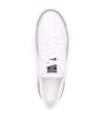 weiße Leder niedrige Sneakers von Versace