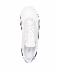 weiße Leder niedrige Sneakers von Valentino Garavani