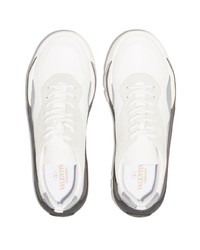 weiße Leder niedrige Sneakers von Valentino Garavani