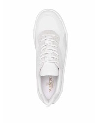 weiße Leder niedrige Sneakers von Valentino Garavani