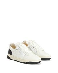 weiße Leder niedrige Sneakers von Giuseppe Zanotti