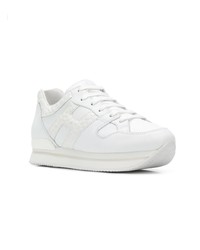 weiße Leder niedrige Sneakers von Hogan