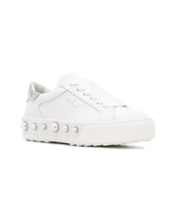 weiße Leder niedrige Sneakers von Hogan