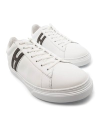 weiße Leder niedrige Sneakers von Hogan