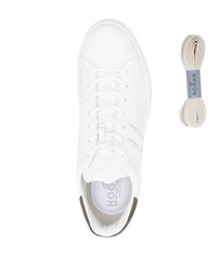 weiße Leder niedrige Sneakers von Hogan