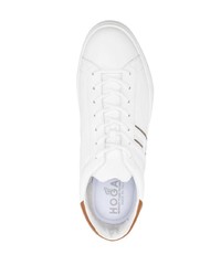 weiße Leder niedrige Sneakers von Hogan