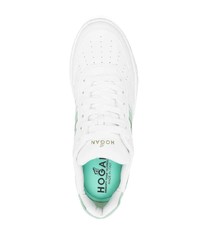 weiße Leder niedrige Sneakers von Hogan