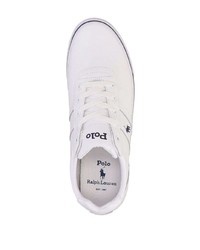 weiße Leder niedrige Sneakers von Polo Ralph Lauren