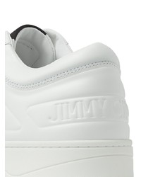 weiße Leder niedrige Sneakers von Jimmy Choo