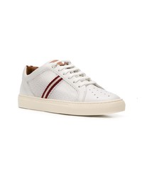 weiße Leder niedrige Sneakers von Bally