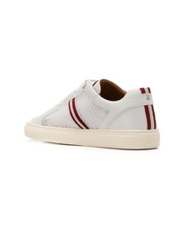 weiße Leder niedrige Sneakers von Bally