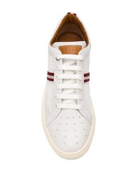 weiße Leder niedrige Sneakers von Bally