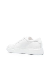 weiße Leder niedrige Sneakers von Giorgio Armani