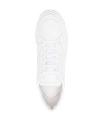 weiße Leder niedrige Sneakers von Giorgio Armani