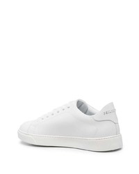 weiße Leder niedrige Sneakers von Philipp Plein