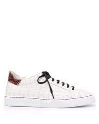 weiße Leder niedrige Sneakers von Hide&Jack