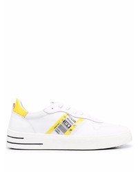 weiße Leder niedrige Sneakers von Hide&Jack