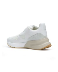 weiße Leder niedrige Sneakers von Alexander McQueen