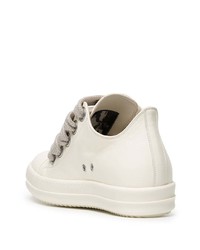 weiße Leder niedrige Sneakers von Rick Owens