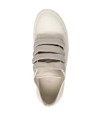 weiße Leder niedrige Sneakers von Rick Owens