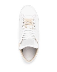 weiße Leder niedrige Sneakers von Maison Margiela