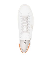 weiße Leder niedrige Sneakers von D.A.T.E