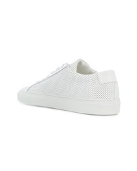 weiße Leder niedrige Sneakers von Common Projects