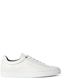 weiße Leder niedrige Sneakers von Hugo Boss