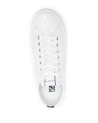 weiße Leder niedrige Sneakers von Karl Lagerfeld