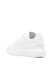 weiße Leder niedrige Sneakers von Alexander McQueen