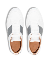 weiße Leder niedrige Sneakers von Ermenegildo Zegna