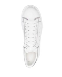 weiße Leder niedrige Sneakers von Alexander McQueen