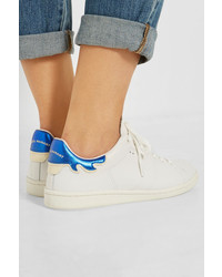 weiße Leder niedrige Sneakers von Etoile Isabel Marant